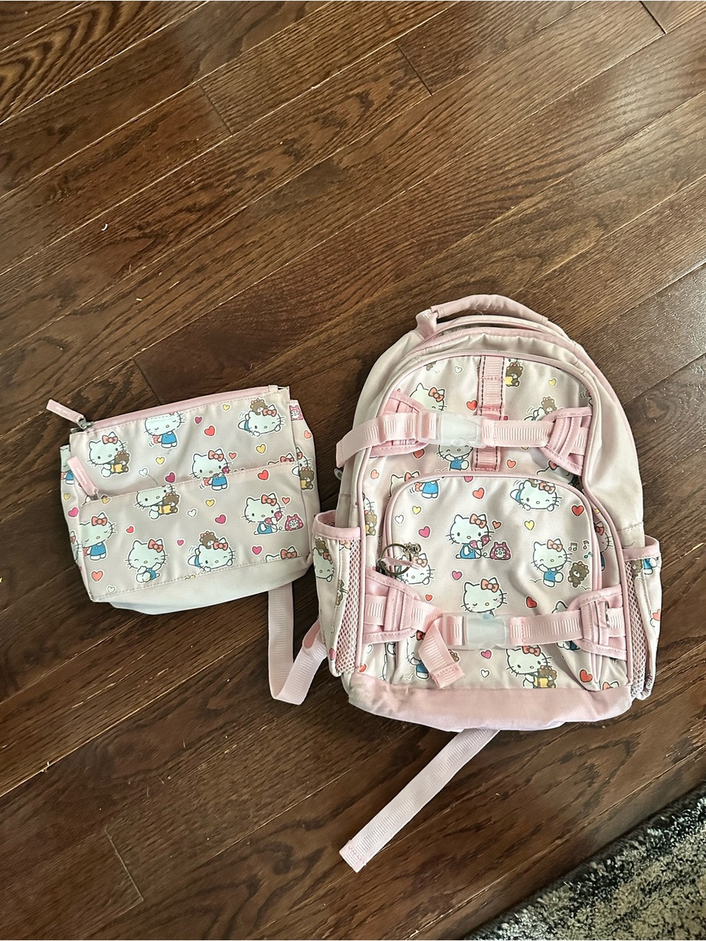 Hello Kitty® Hearts Glow-In-The-Dark Mackenzie Backpack Mini and pouch